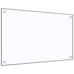 Vidaxl cr�dence de cuisine transparent 80x50 cm verre tremp� r�sistant � la chaleur et aux rayures panneau ...
