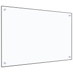 Vidaxl dosseret de cuisine transparent 90x60 cm verre tremp 249474