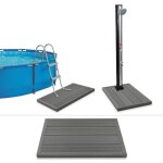 Vidaxl lment de plancher pour douche solaire / chelle de piscine wpc 45016