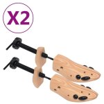 Vidaxl embauchoirs 2 paires pointure 36 - 40 bois de pin massif