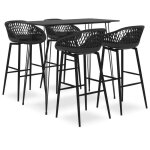 Vidaxl ensemble de bar 5 pcs mobilier de bistrot meubles de pub table et chaises de bar ensemble de comptoir ...