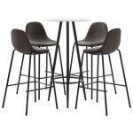 Vidaxl ensemble de bar 5 pcs table et chaises de pub meubles de bistrot mobilier de comptoir jardin cuisine ...