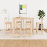 Vidaxl ensemble de bar 7 pcs ensemble de meubles de bistro meubles de salle  manger cuisine mobilier ...