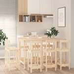 Vidaxl ensemble de bar 9 pcs ensemble de meubles de bistro meubles de salle � manger cuisine mobilier ...