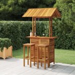 Vidaxl ensemble de bar de jardin 3 pcs mobilier de patio table et tabourets de bistrot meubles de terrasse ...