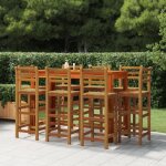 Vidaxl ensemble de bar de jardin 9 pcs mobilier de patio table et tabourets de bistrot meubles de terrasse ...