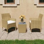 Vidaxl ensemble de bistro 3 pcs salon de jardin ensemble de meubles dext�rieur mobilier de patio balcon ...