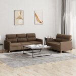 Vidaxl ensemble de canaps avec coussins 2 pcs canaps avec accoudoirs ensemble de meubles mobilier de ...