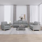 Vidaxl ensemble de canaps avec coussins 3 pcs canaps avec accoudoirs et dossier ensemble de meubles ...