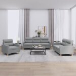 Vidaxl ensemble de canap�s avec coussins 3 pcs canap�s avec accoudoirs ensemble de meubles mobilier de ...