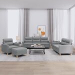 Vidaxl ensemble de canaps avec coussins 4 pcs canaps avec accoudoirs ensemble de meubles avec repose ...