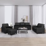 Vidaxl ensemble de canaps avec coussins 4 pcs canaps avec accoudoirs et dossier ensemble de meubles ...