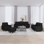 Vidaxl ensemble de canap�s avec coussins 4 pcs canap�s avec accoudoirs et dossier ensemble de meubles ...
