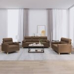 Vidaxl ensemble de canap�s avec coussins 3 pcs canap�s avec accoudoirs ensemble de meubles mobilier de ...