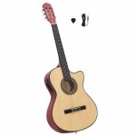 Vidaxl ensemble de guitare dcoupe classique 12 pcs 6 cordes bleu 38