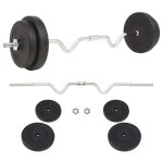 Vidaxl ensemble dhaltères 30 kg fitness musculation poids barres disques 91399 Vidaxl ensemble dhaltères 30 kg fitness musculation poids barres disques 91399