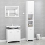Vidaxl ensemble de meubles de salle de bain 3 pcs blanc agglom�r�