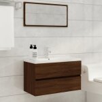 Vidaxl ensemble de meubles de salle de bain 2 pcs chne marron 815740