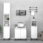 Vidaxl ensemble de meubles salle de bain 3 pcs blanc bois ding�nierie 3185589