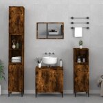 Vidaxl ensemble de meubles de salle de bain 3 pcs ch�ne fum� 3185594