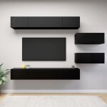 Vidaxl ensemble de meuble tv 6 pcs noir agglomr