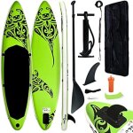 Vidaxl ensemble de planche sup gonflable 366x76x15 cm vert