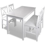 Vidaxl ensemble de salle � manger 5 pcs blanc