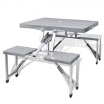 Vidaxl ensemble de table pliable de camping avec 4 tabourets meuble  manger mobilier de jardin cuisine ...