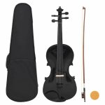 Vidaxl ensemble de violon avec archet et mentonni�re noir 4 / 4