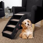 Escaliers pliables pour chiens - vidaxl - noir - 62x40x495 cm - charge max 75 kg - antid�rapants