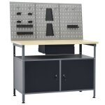 Vidaxl Établi avec 3 panneaux muraux Vidaxl Établi avec 3 panneaux muraux