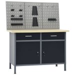 Vidaxl Établi avec 3 panneaux muraux Vidaxl Établi avec 3 panneaux muraux