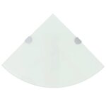 Vidaxl Étagères dangle 2 pcs et supports chromés verre blanc 35x35 cm Vidaxl Étagères dangle 2 pcs et supports chromés verre blanc 35x35 cm