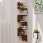 Vidaxl tagre dangle murale chne fum 19x19x123 cm agglomr