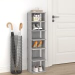 Vidaxl tagre  chaussures sonoma gris 25x27x102 cm bois dingnierie 815974