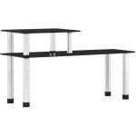 Vidaxl �tag�re de cuisine noir 45x16x26 cm verre tremp�