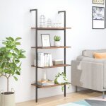 Vidaxl tagre incline 4 niveaux marron fonc et noir 64x35x1525 cm 336383