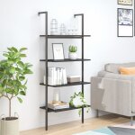 Vidaxl �tag�re inclin�e � 4 niveaux noir 64x35x1525 cm 336384