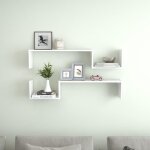 Vidaxl �tag�res murales 2 pcs blanc 100x15x20 cm agglom�r�