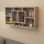Vidaxl tagre murale 8 compartiments couleur de chne 242549