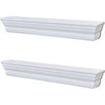 Vidaxl �tag�res murales aaliyah 2 pcs blanc