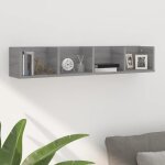Vidaxl tagre murale  cd sonoma gris 100x18x18 cm bois dingnierie 826618
