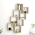 Vidaxl Étagère cube murale chêne sonoma 90x15x119 cm aggloméré Vidaxl Étagère cube murale chêne sonoma 90x15x119 cm aggloméré