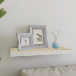 Vidaxl �tag�re murale flottante ch�ne et blanc 60x235x38 cm mdf