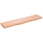 Vidaxl �tag�re murale marron clair 80x20x2 cm bois ch�ne massif trait� 363659
