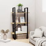 tagre de rangement - vidaxl - 806512 - bois de pin massif - 60x30x105 cm - noir