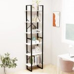 tagre de rangement - vidaxl - bois de pin massif - blanc - 60x30x210 cm - montage facile