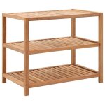 Vidaxl tagre de salle de bain bois de noyer massif 65 x 40 x 55 cm 247606