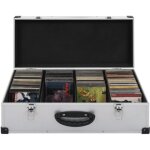 Vidaxl Étui de cd pour 80 cd aluminium abs argenté Vidaxl Étui de cd pour 80 cd aluminium abs argenté