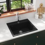 Vidaxl evier de cuisine en granit bac unique lavabo encastr rversible maison 142954